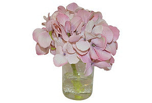 Pink Hydrangea in Small Mason Jar #51014