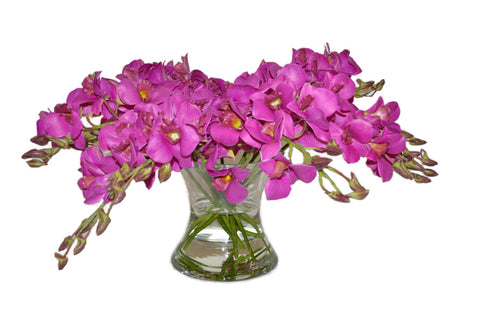 Magenta Orchids in Large Flared Vase #51554