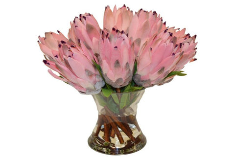 Pink Protea in a Medium Flared Vase #52017