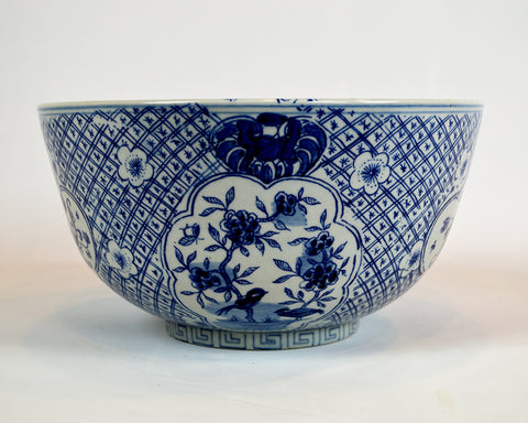 Blue and White Patterned Bowl #BWCT118
