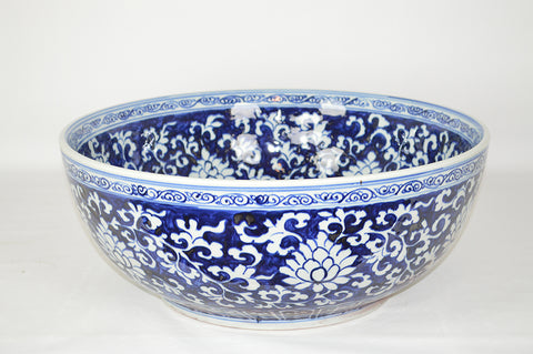 Large Blue and White Bowl #BWCT135