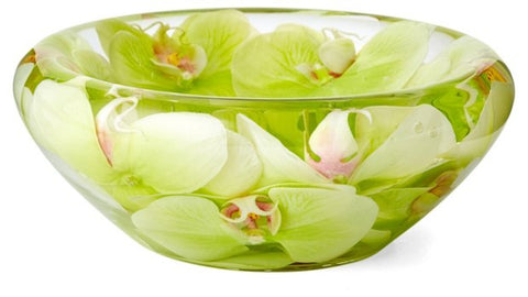 Green Orchid Glass Bowl #1585