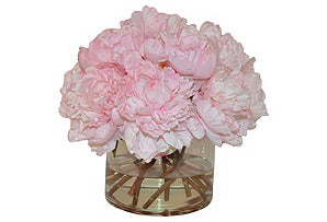 Pink Peonies in Glass Cylinder #51024