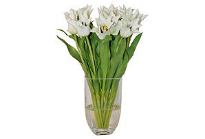Tulips in Glass Vase #51298