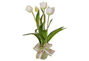 Tulips in Etched Glass #51336