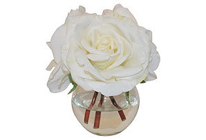 Roses in Round Vase #51368