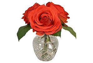 Roses in Etched Vase #51399