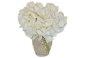 Fluffy Hydrangea in Bumpy Vase #51402