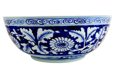Blue and White Floral Bowl #BWCT114