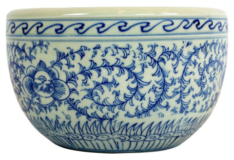 Blue and White Scroll Pattern Bowl #BWCT119