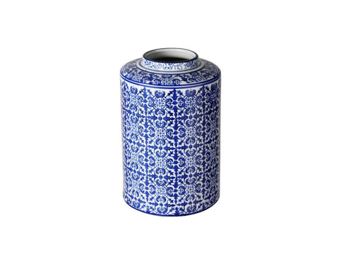 Blue and White Round Vase #1CVAS6053BL00