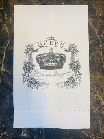 Queen Linen Guest Towel, Set of Two
