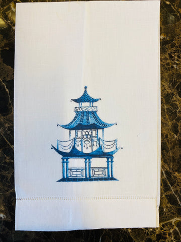Pagoda Linen Guest Towel, Set of Two
